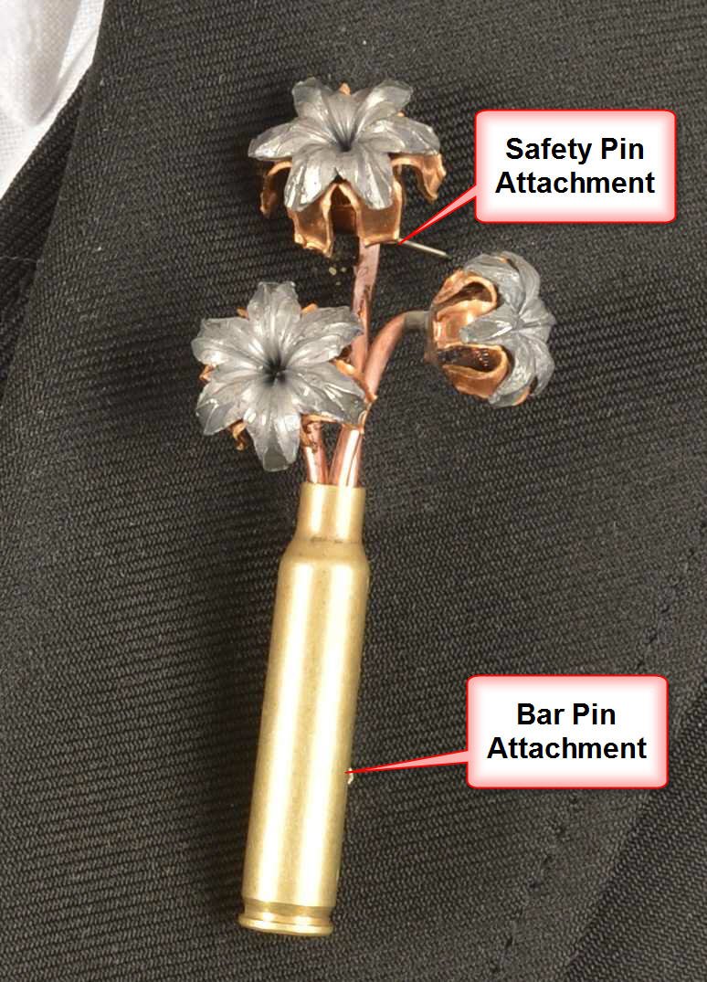 Shotgun Shell Boutonniere, Wedding Boutonniere, Bullet Bouquet