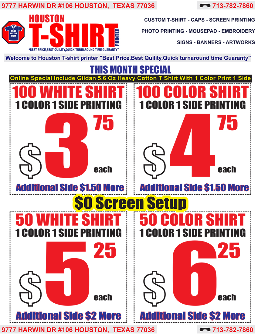 THE BEST 10 Screen Printing near 7400 Harwin Dr., Houston, TX