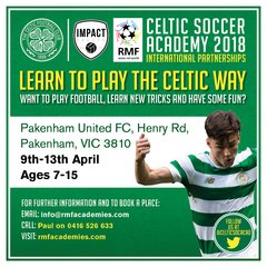 Expression of Interest Celtic FC Soccer Academy PAKENHAM in APRIL 2018