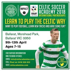Expression of Interest Celtic FC Soccer Academy BALLARAT in APRIL 2018
