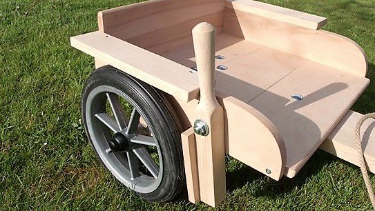 Traditional pine wood hand brake | The Wooden Go Kart Shop