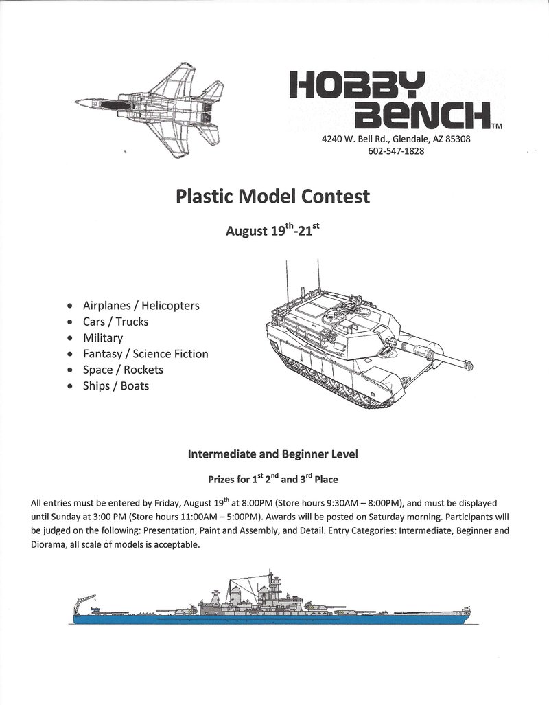 Events Hobby Bench Stores Phoenix Glendale Az