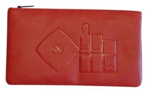 chanel red pouch