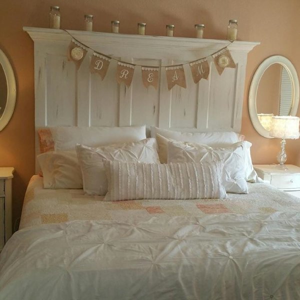 King Size 5 Panel Vintage Door Headboard with Faux | Vintage Headboards ...