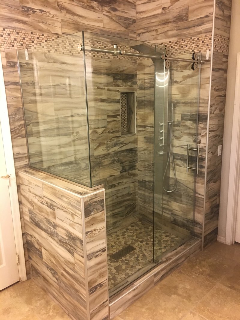 FRAMELESS NEO ANGLE CORNER SHOWER ENCLOSURE PHOENIX AZ, Pinnacle Shower  Doors