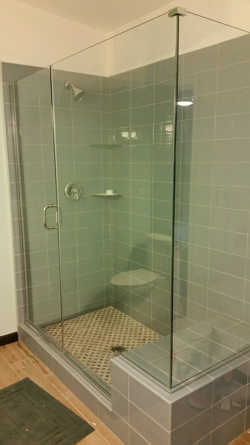 FRAMELESS NEO ANGLE CORNER SHOWER ENCLOSURE PHOENIX AZ, Pinnacle Shower  Doors