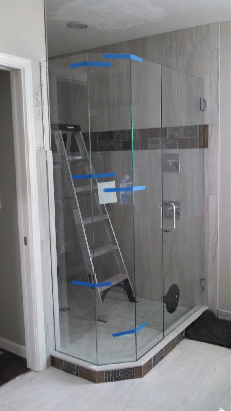 FRAMELESS NEO ANGLE CORNER SHOWER ENCLOSURE PHOENIX AZ, Pinnacle Shower  Doors