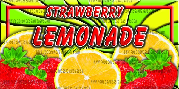 STRAWBERRY LEMONADE | food concession signs