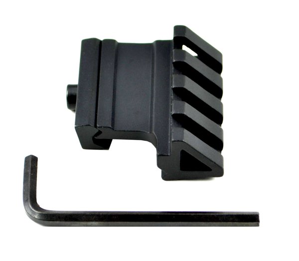 45 Degree Offset Rail Accessory Mount Aluminum Black Team 15