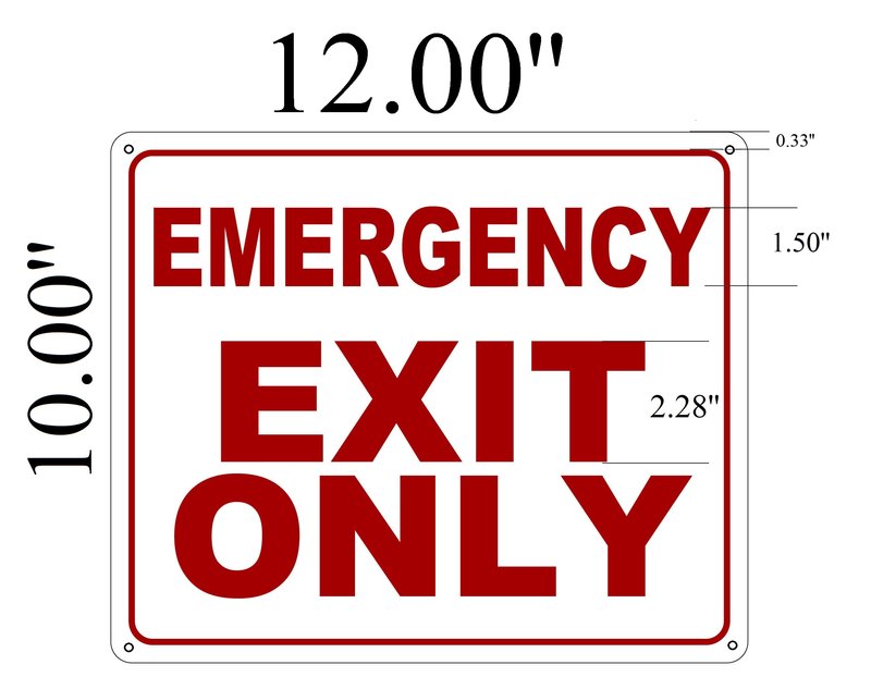 printable emergency exit sign