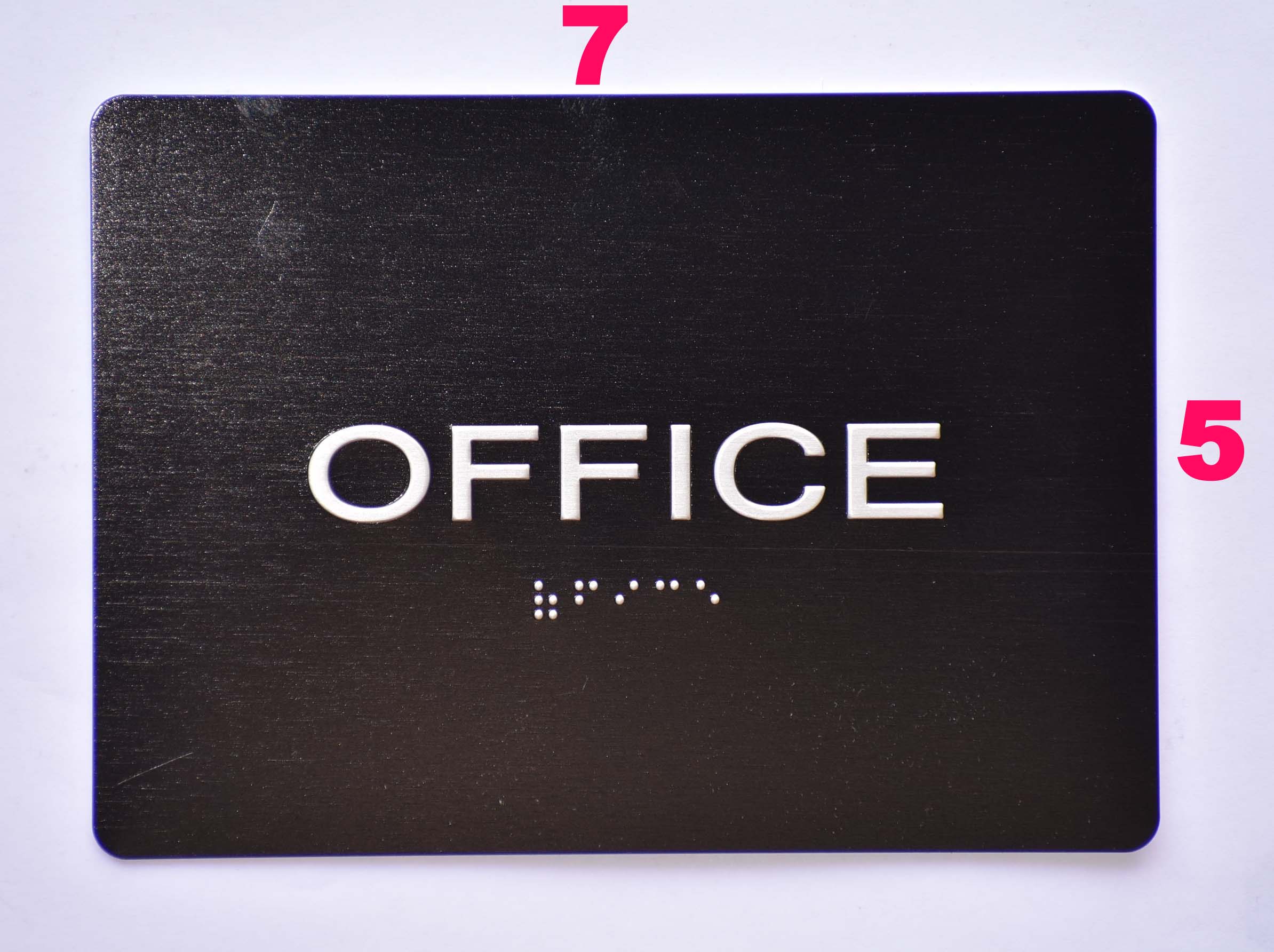 Aluminium Room Number Office Signs 
