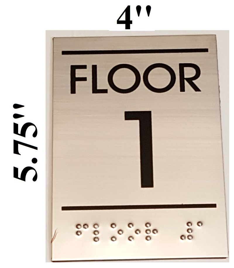 FLOOR NUMBER ONE SIGN