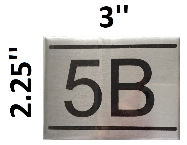 Fire Department Sign- NUMBER SIGN – 5B -BRUSHED ALUMINUM | FIRE ...