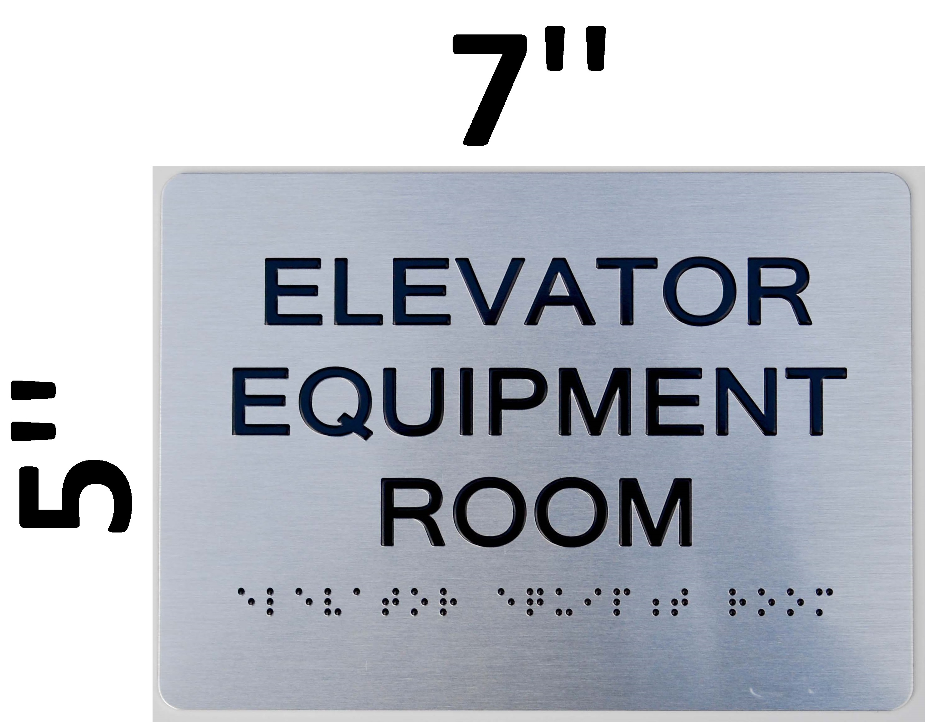 Aluminium, Black/Silver,Size 5x7 Elevator Control Room Sign Black 