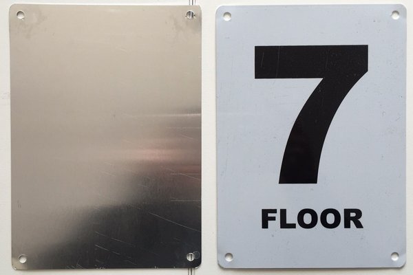 NYC HPD SIGN: FLOOR NUMBER SEVEN (7) SIGN (5X7) | HPD SIGNS -THE ...