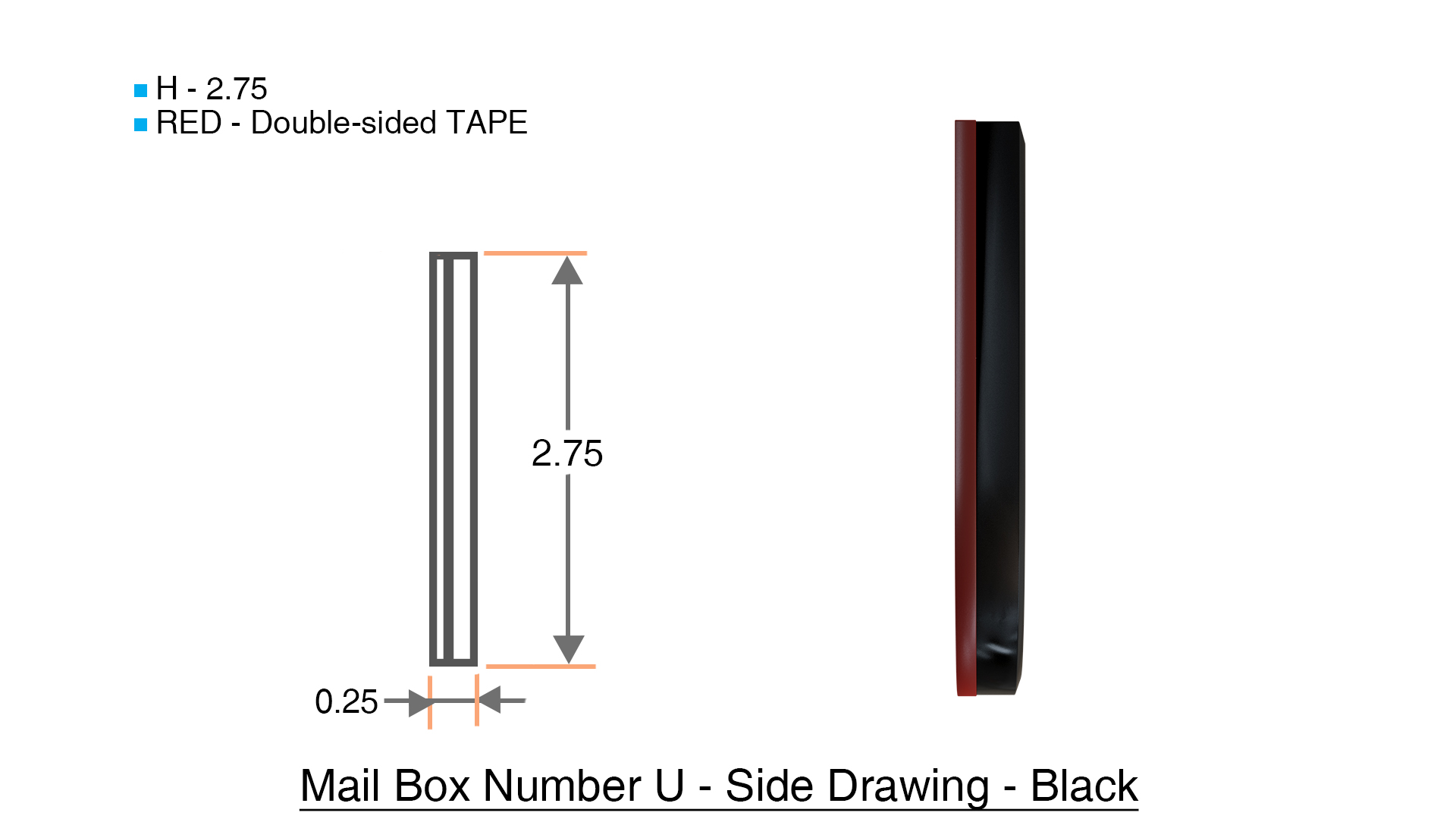 DOB SIGNS: 1 SIGN– BLACK (PLASTIC NUMBERS FOR MAIL BOXES IN NYC)