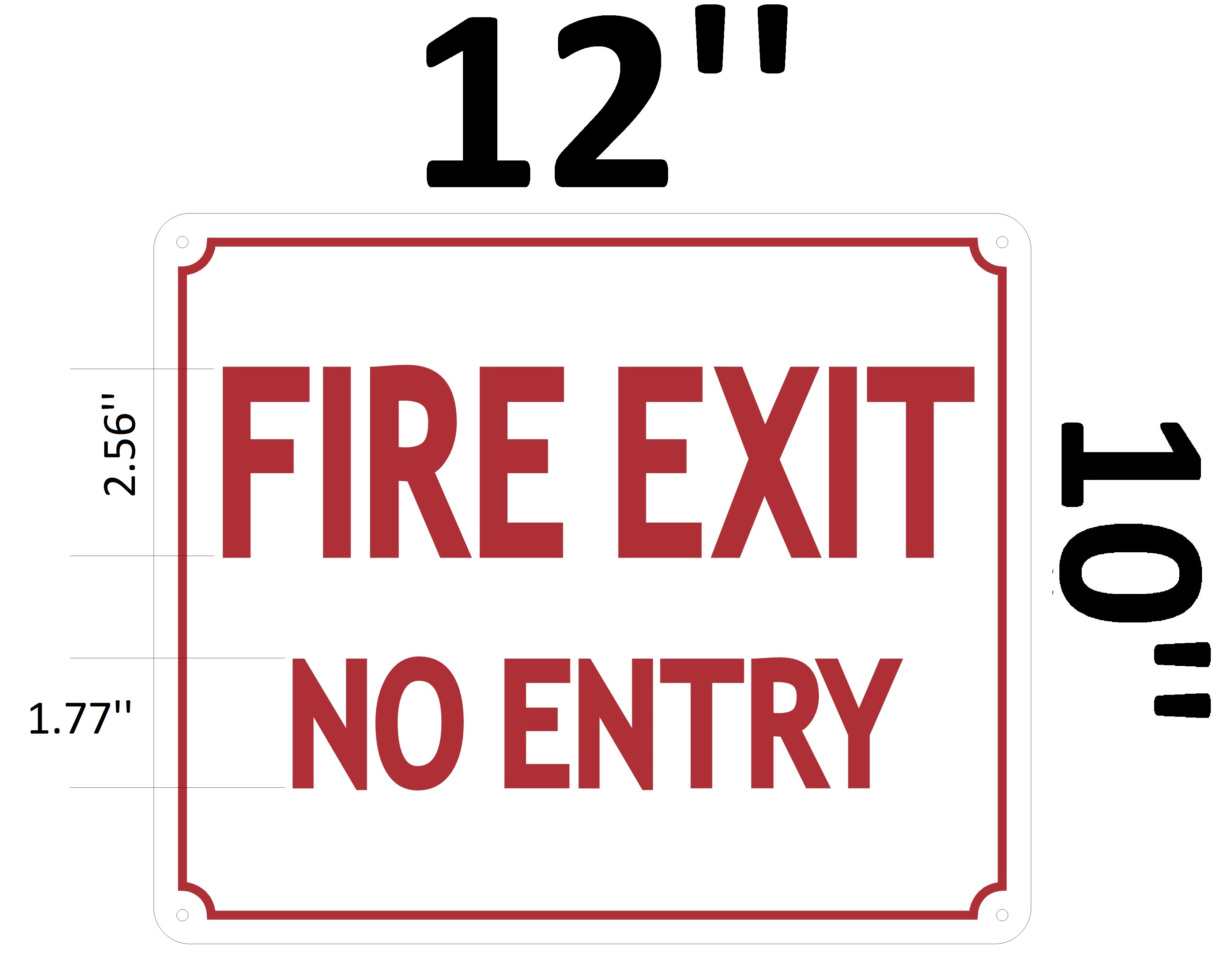 HPD SIGN: FIRE EXIT NO ENTRY SIGN (ALUMINUM SIGNS 10X12) | HPD SIGNS ...