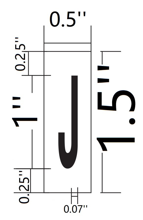 Photoluminescent Door Number J Sign Glow In Dark Aluminum Sign