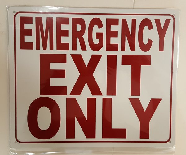 Fdny Sign Emergency Exit Only Sign Aluminum Sign For Nyc 10x12 Hpd Signs The Official Store 4070