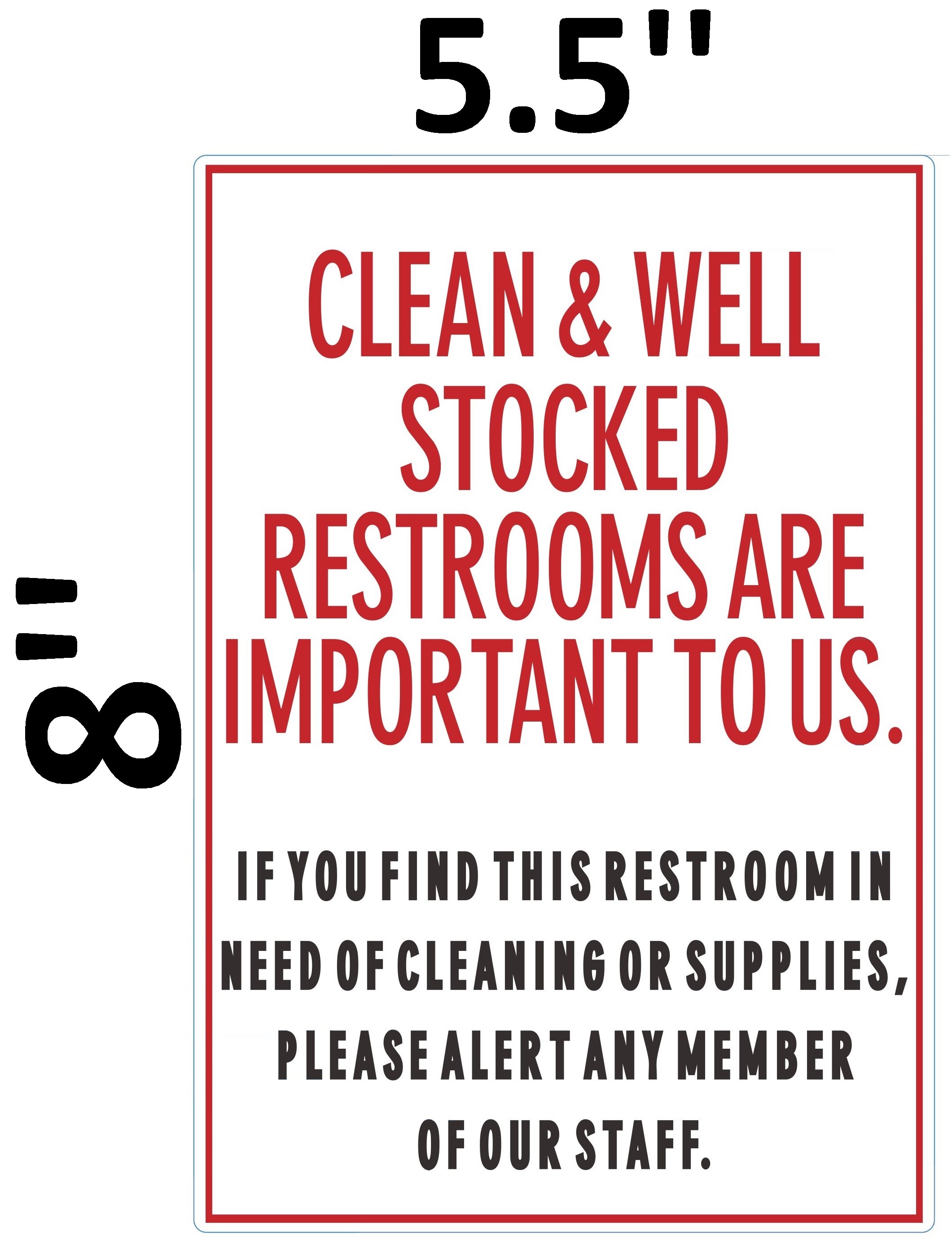 restroom cleaning signs