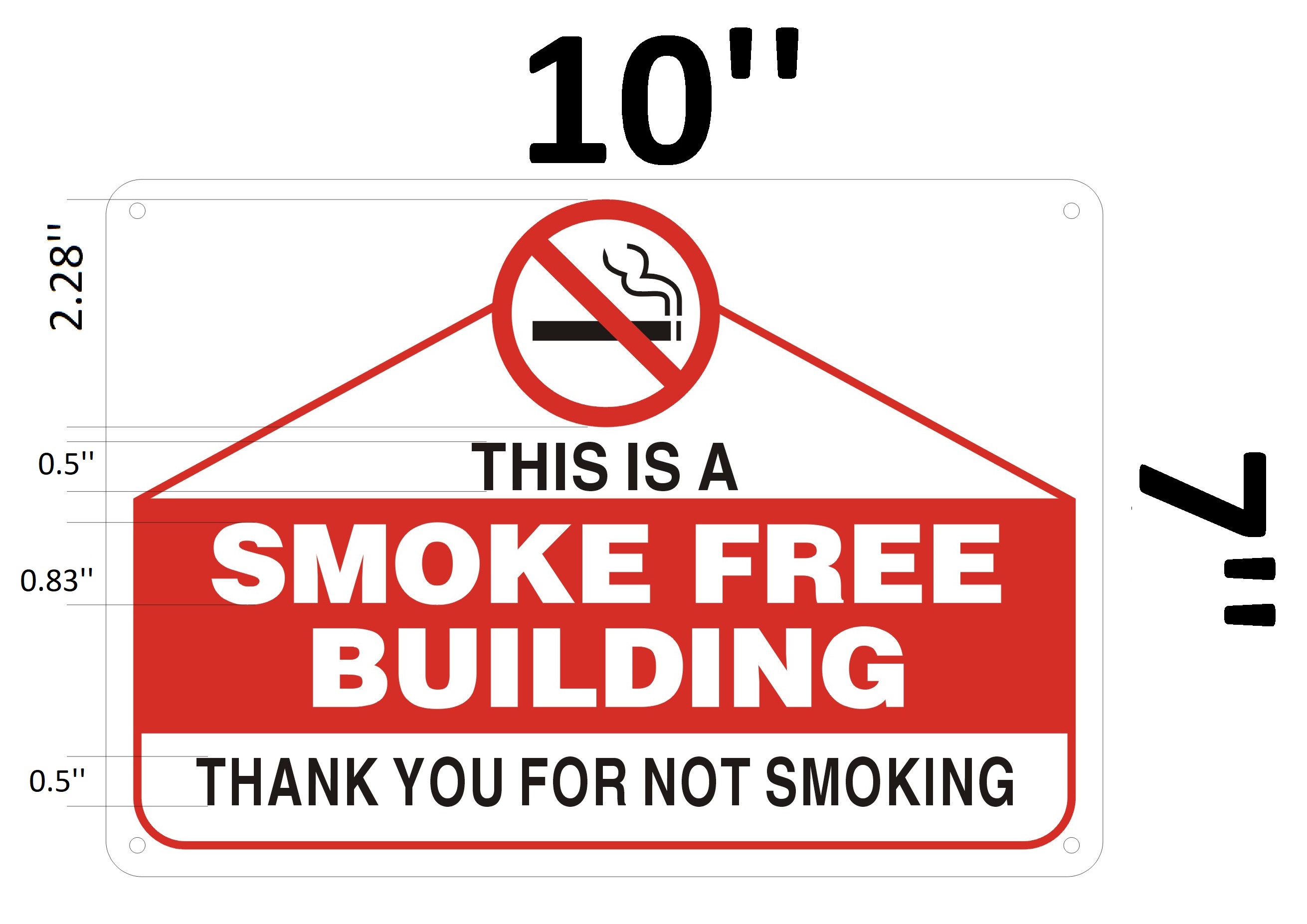 No smoking building. No smoking sign. Thank you for no smoking.