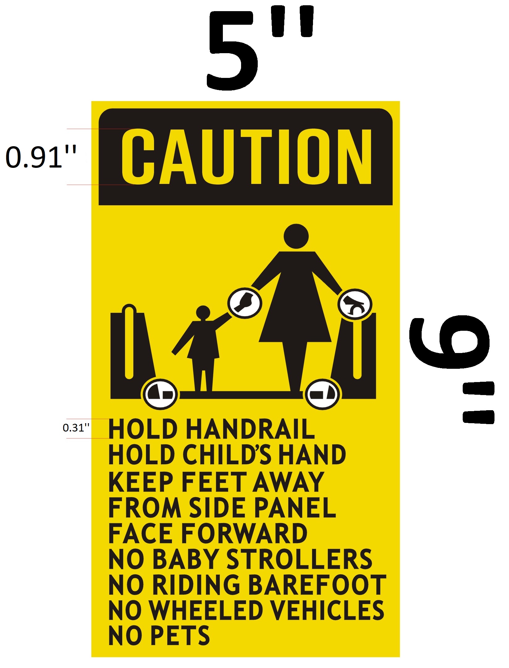 hpd-sign-escalator-rules-sign-heavy-duty-aluminum-dob-sign-9x5-hpd-signs-the-official-store