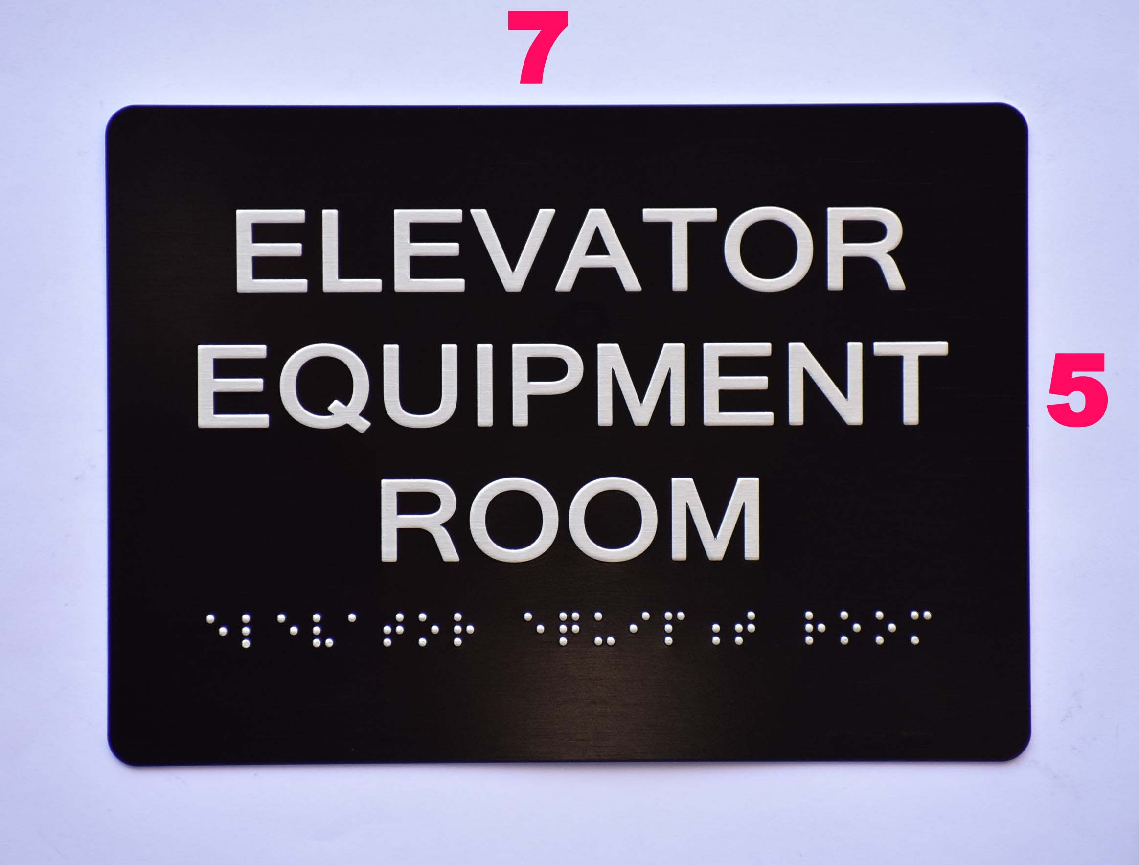 Elevator Equipment Room ADA Sign - The sensation line | HPD SIGNS - THE ...