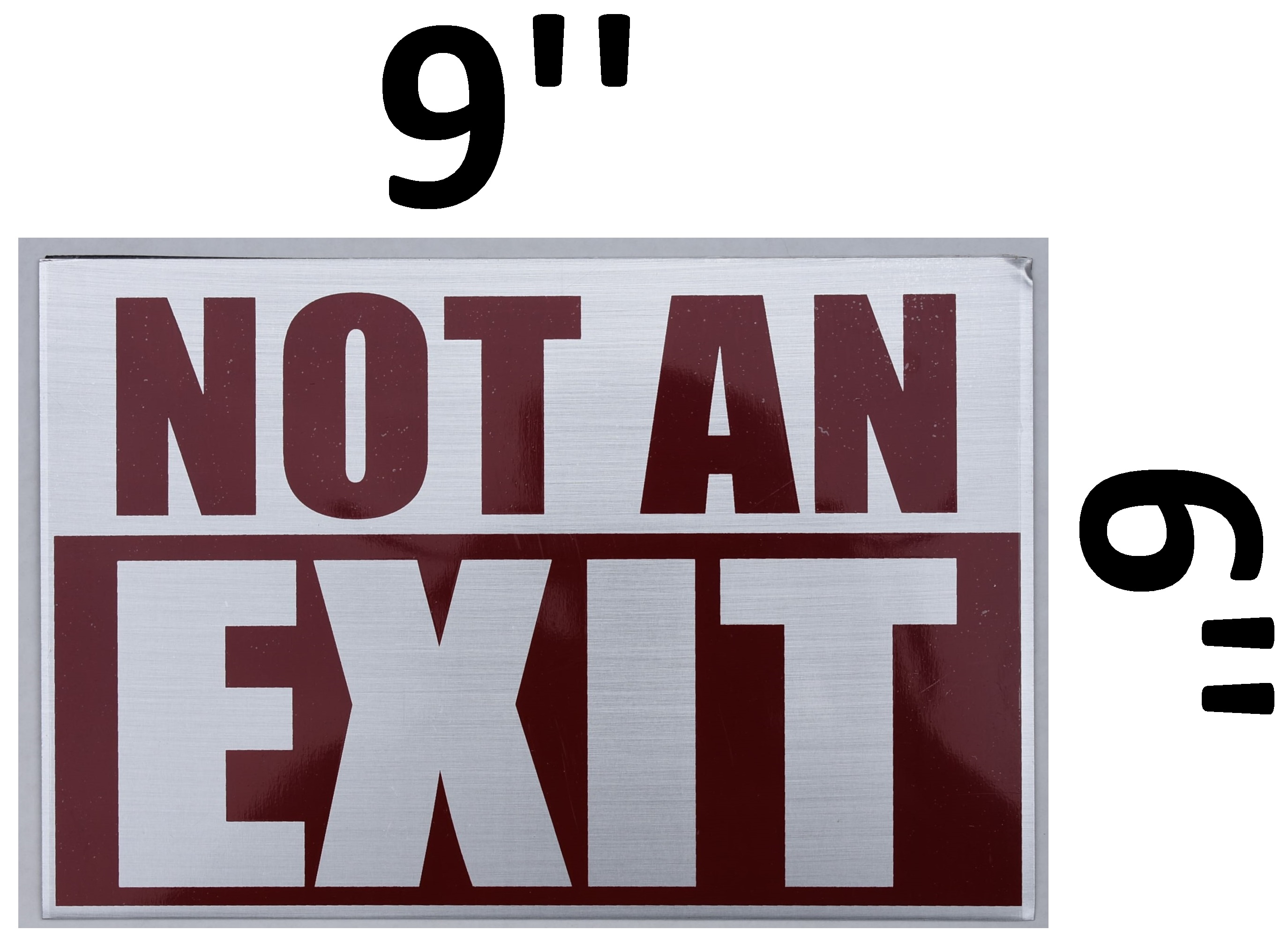 Aluminum 12X10 Reflective !!! This Door for Emergency EXIT ONLY Sign 