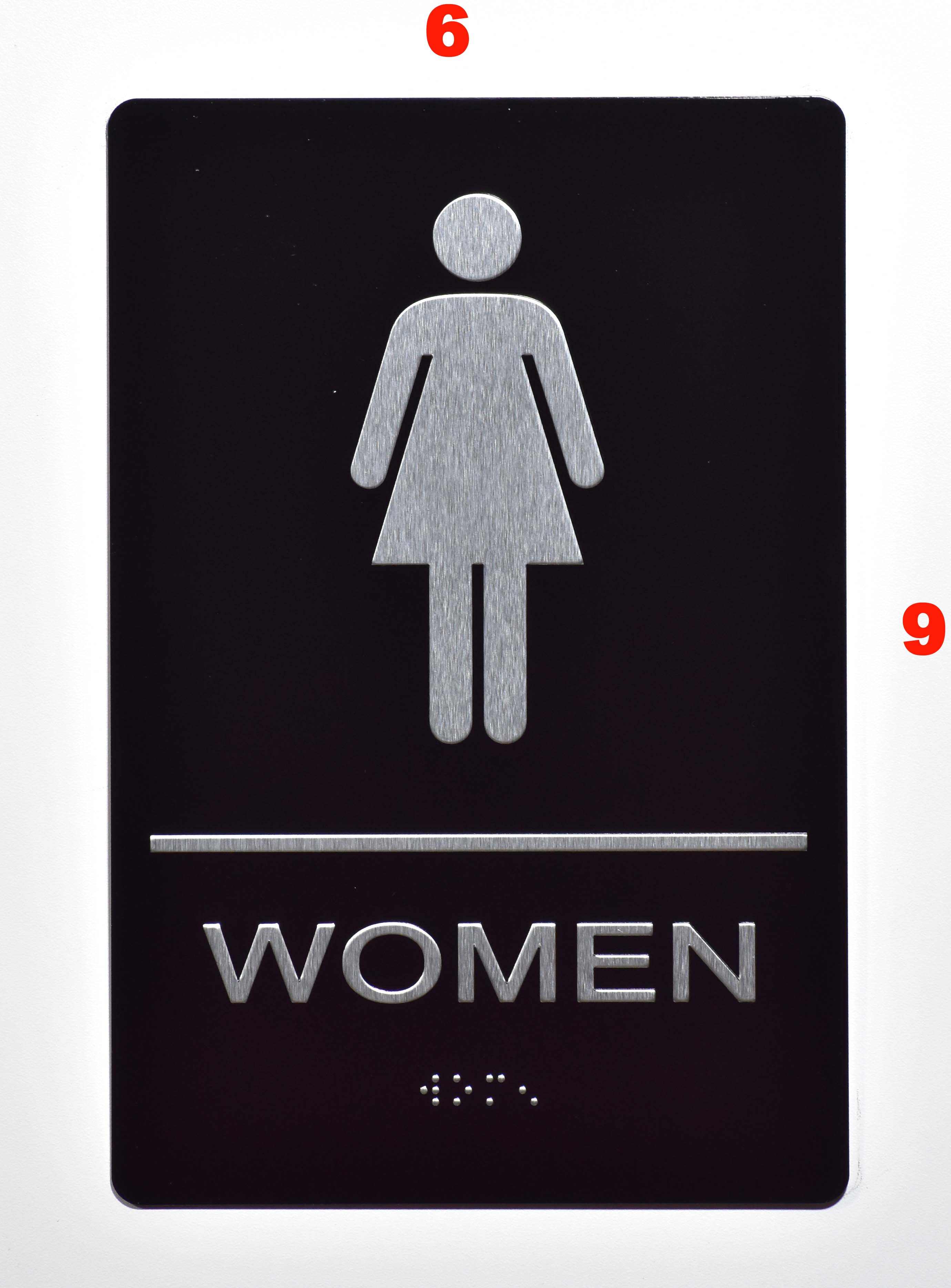 WOMEN Restroom Sign ADA SIGN - The sensation line | HPD SIGNS - THE ...