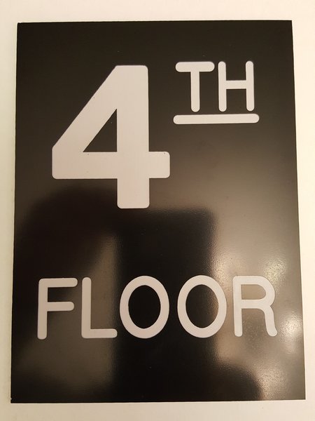 Floor number sign Engraved Plastic | HPD SIGNS -THE OFFICIAL STORE