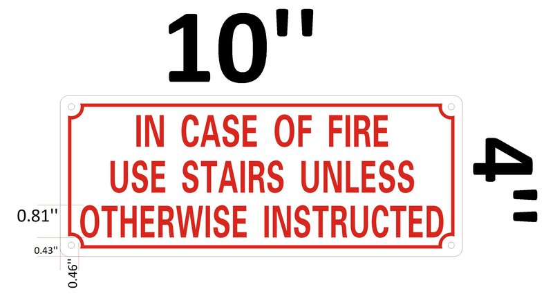 in case of fire use stairs – TK inglês