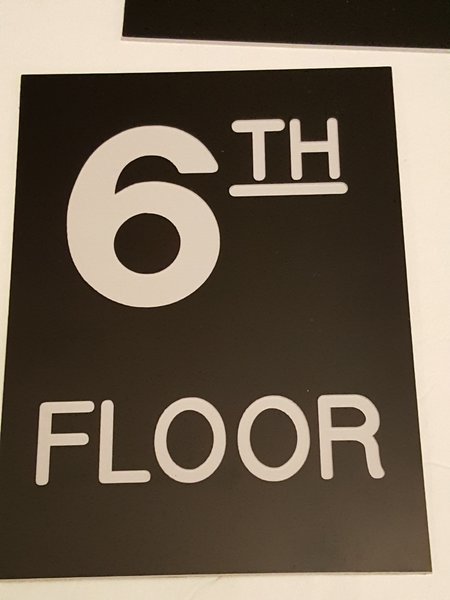 Floor number sign Engraved Plastic | HPD SIGNS -THE OFFICIAL STORE