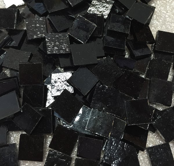 Black Stained Glass Mosaic Tiles Sun and Moon Stained Glass