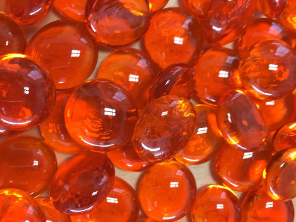 Med ORANGE Glass Gem