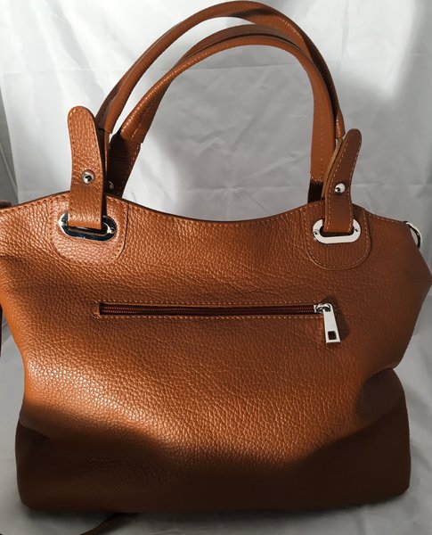 Meduim Brown Leather Italian Handbag | Leather Italian Imports - Romeo ...