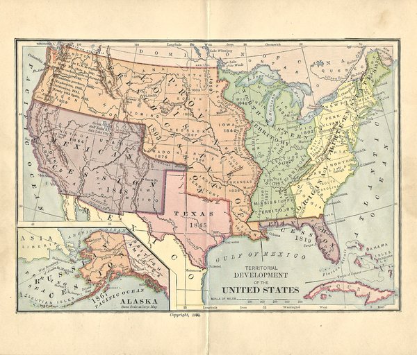1890 Maps of Historical America | Uncanny Artist