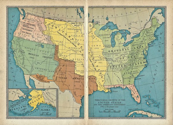 1945 Maps from A History of Our Country | Uncanny Artist