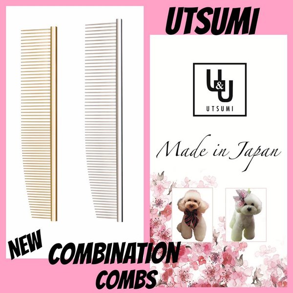 Utsumi Hand made 7.5 inch combination comb | Jersey Pets