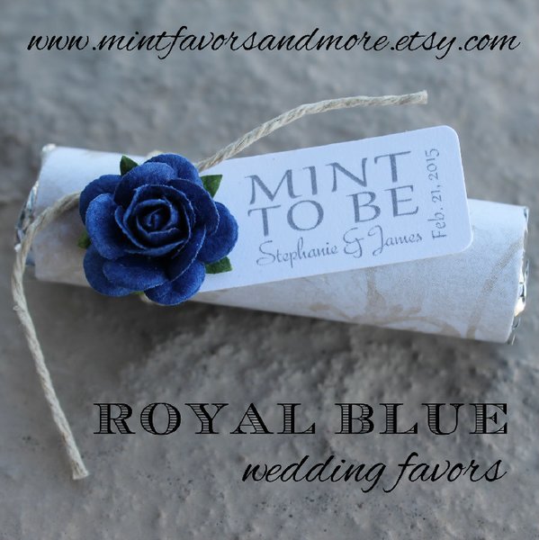 royal blue wedding favors, personalized wedding favors
