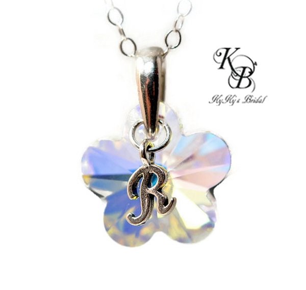 Flower Girl Necklace, Personalized Flower Girl Gift, Wedding Jewelry