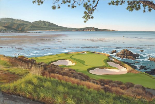 Pebble Beach 7th Hole Limited Edition | Baxter Art, LLC