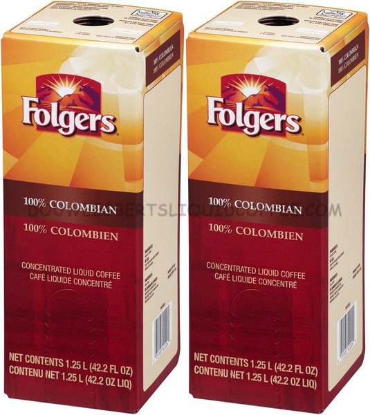 Folgers 1.25 Liter 100 Colombian (Two) Douwe Egberts Liquid Coffee
