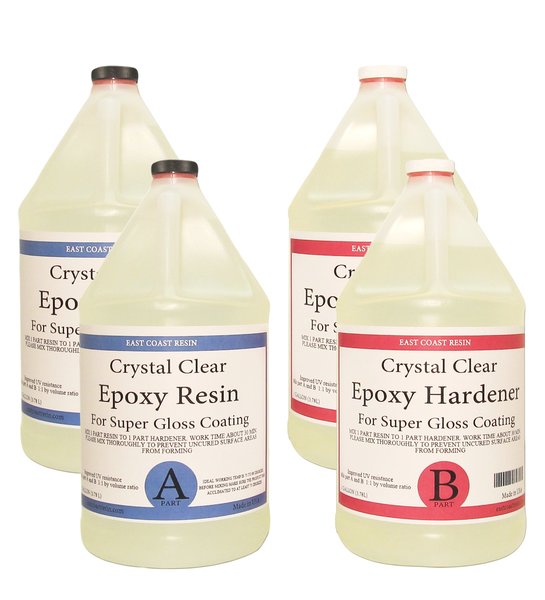 Crystal Clear Epoxy Resin Kit 4 gallons ( 2 gal resin and 2 gal