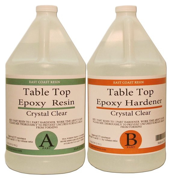 Table Top Epoxy Resin Kit 4 gallon ( 2 gal resin and 2 gal Hardener
