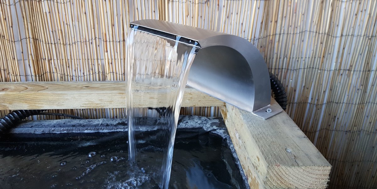 Water blades stainless steel cascade waterfall spillway koi pond