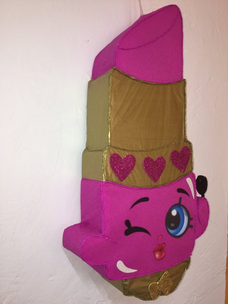 Shopkins lipstick Pinata. Inspired. Shopkins Birthday Party Decoration ...