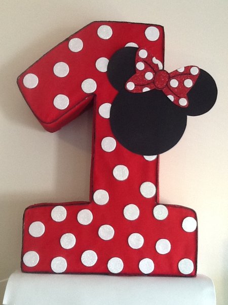 minnie mickey mouse polka dots number one pinata minnie