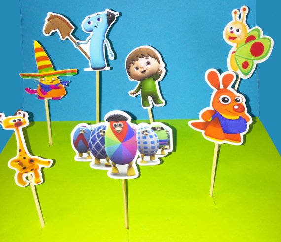 Baby tv cupcake toppers, baby first tv cupcake toppers, party supplies ...