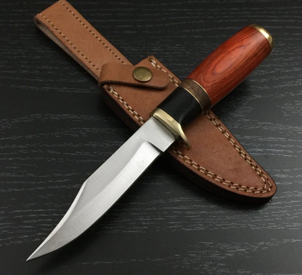 BI278 440C STEEL CUSTOM HANDMADE HUNTING SKINNING KNIFE 9.5" Black