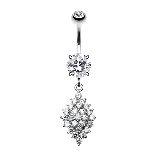 Vibrant Sparkle Diamond Crystals Belly Button Ring | Hottest Designer's ...